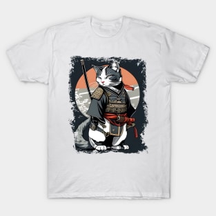 Japanese Cat Samurai Katana Catana - Cat lover T-Shirt